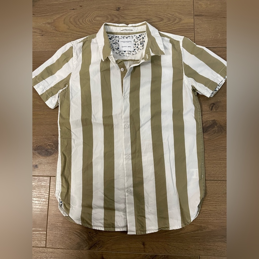Denim & Flower Ricky Singh Bulk Vertical Striped Short Sleeve Button Up Shirt